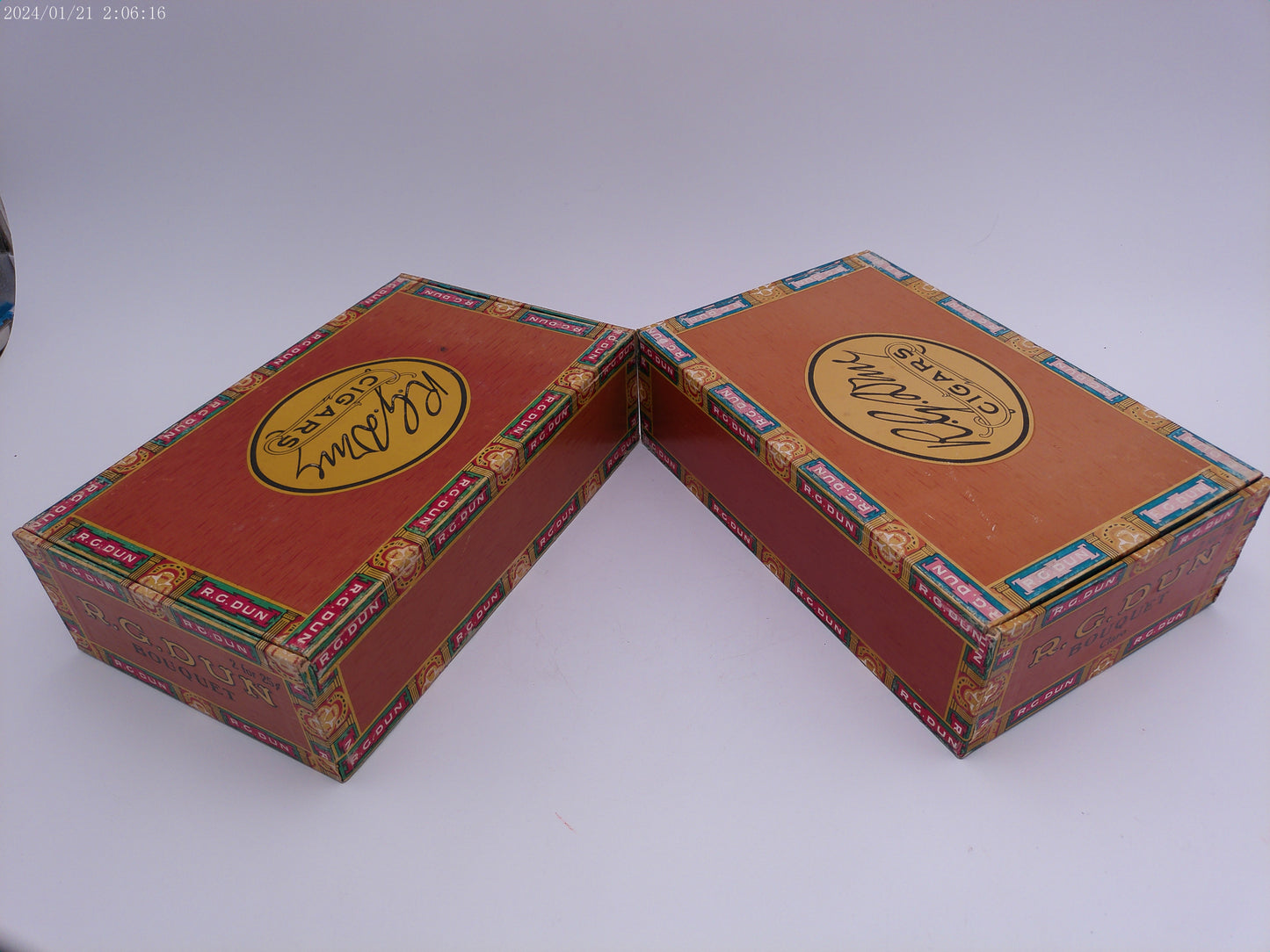 R.G. Dun Vintage Cigar Boxes Lot of 2 Set B