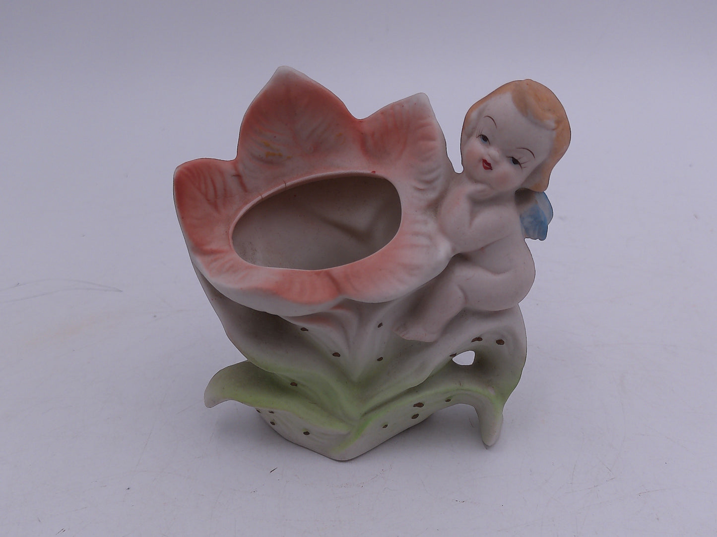 Kewpie 6 figurines Carry Gifts  Mini Bud Vase Planter Kewpie with Dog