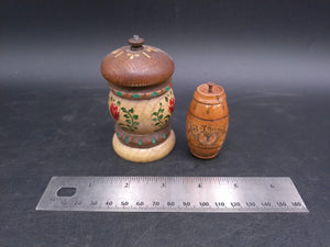 Wooden German Needle Case Holder And Pepper or Salt Shaker
