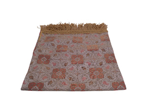 Vtg Japanese Silk Brocade Table Runner Kawashima Kyoto Grape Arabesque Pattern