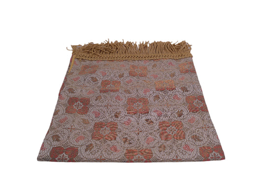 Vtg Japanese Silk Brocade Table Runner Kawashima Kyoto Grape Arabesque Pattern