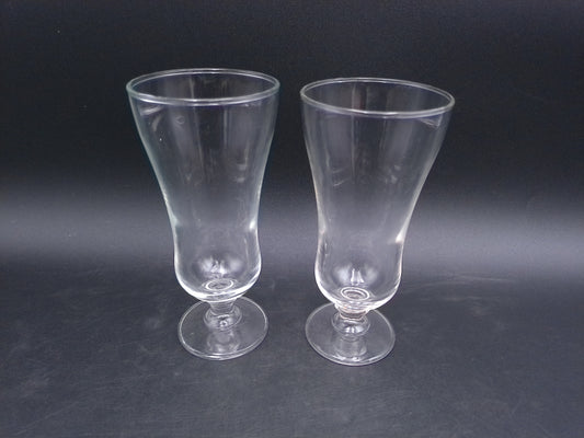Tulip Glass Champagne Flutes Glasses Water Goblets 1980s