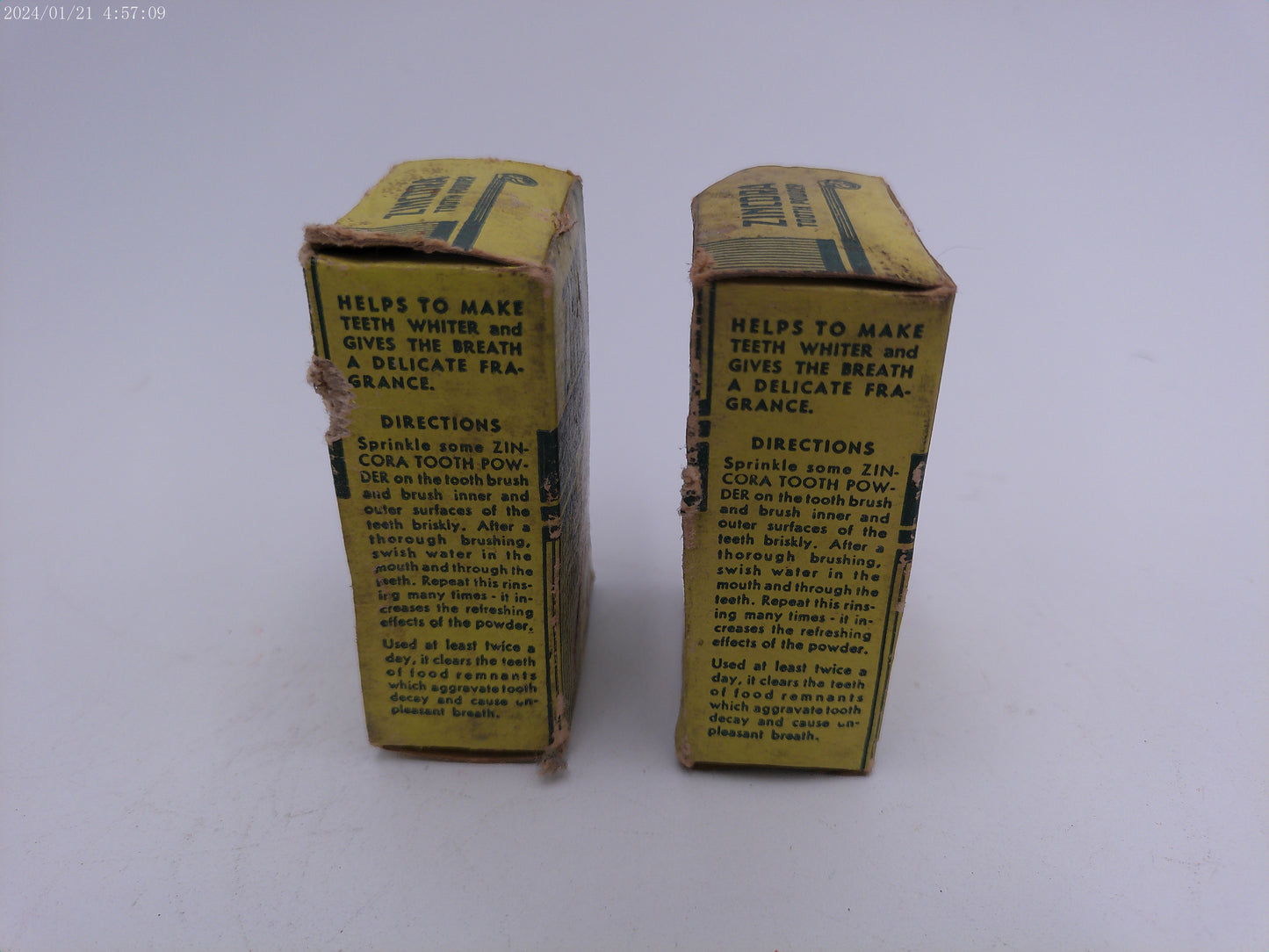 Zincora Tooth Powder Lot of 2