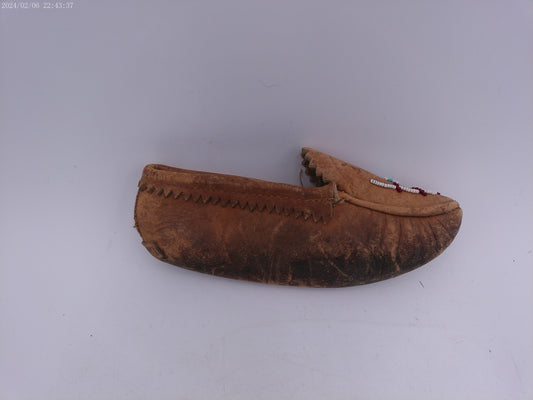 Antique Leather Moccasins  Shoe Old Vintage  Indian Tribe