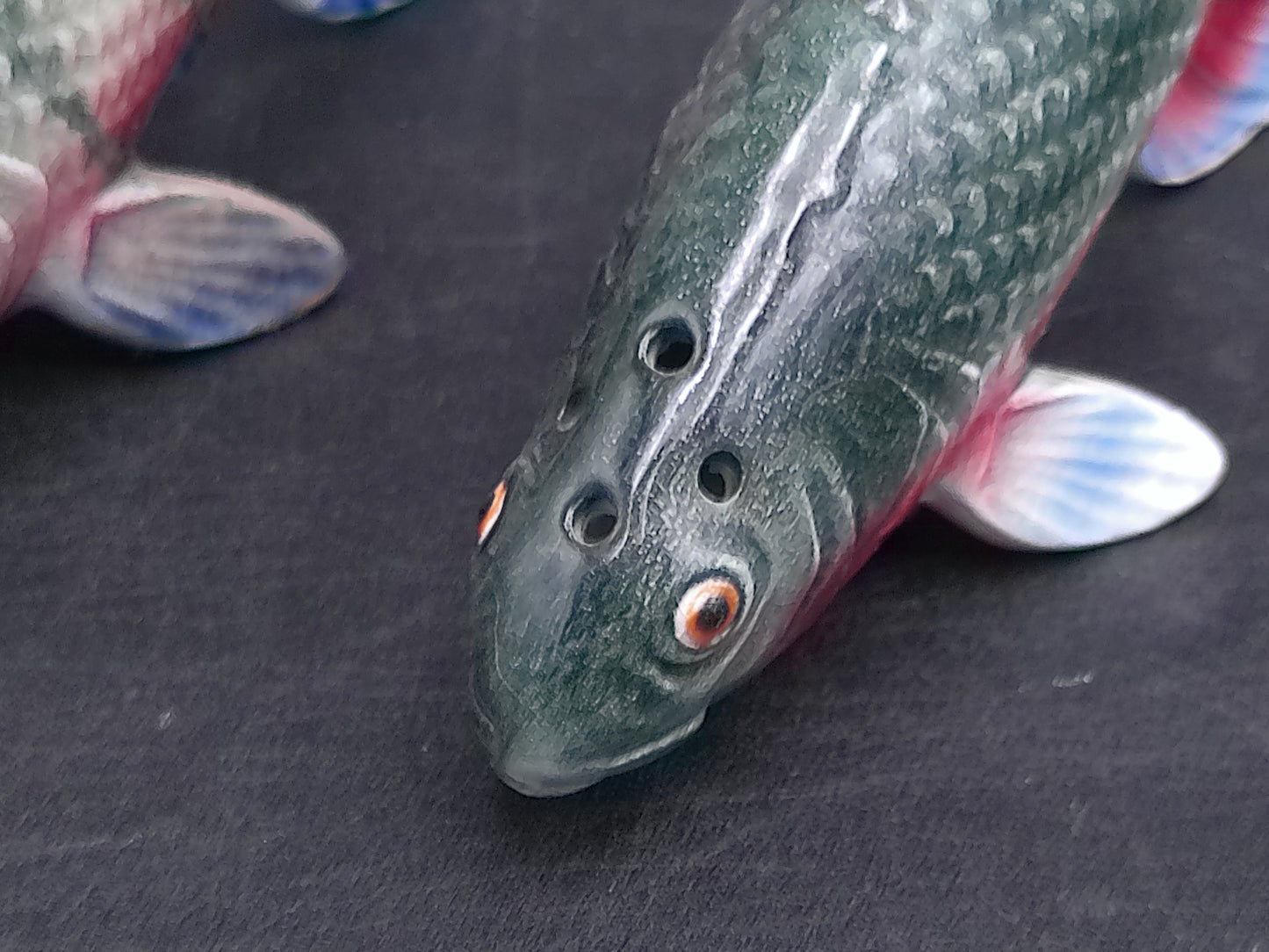 Colorful  Fish Salt and Pepper Shakers Made in Japan