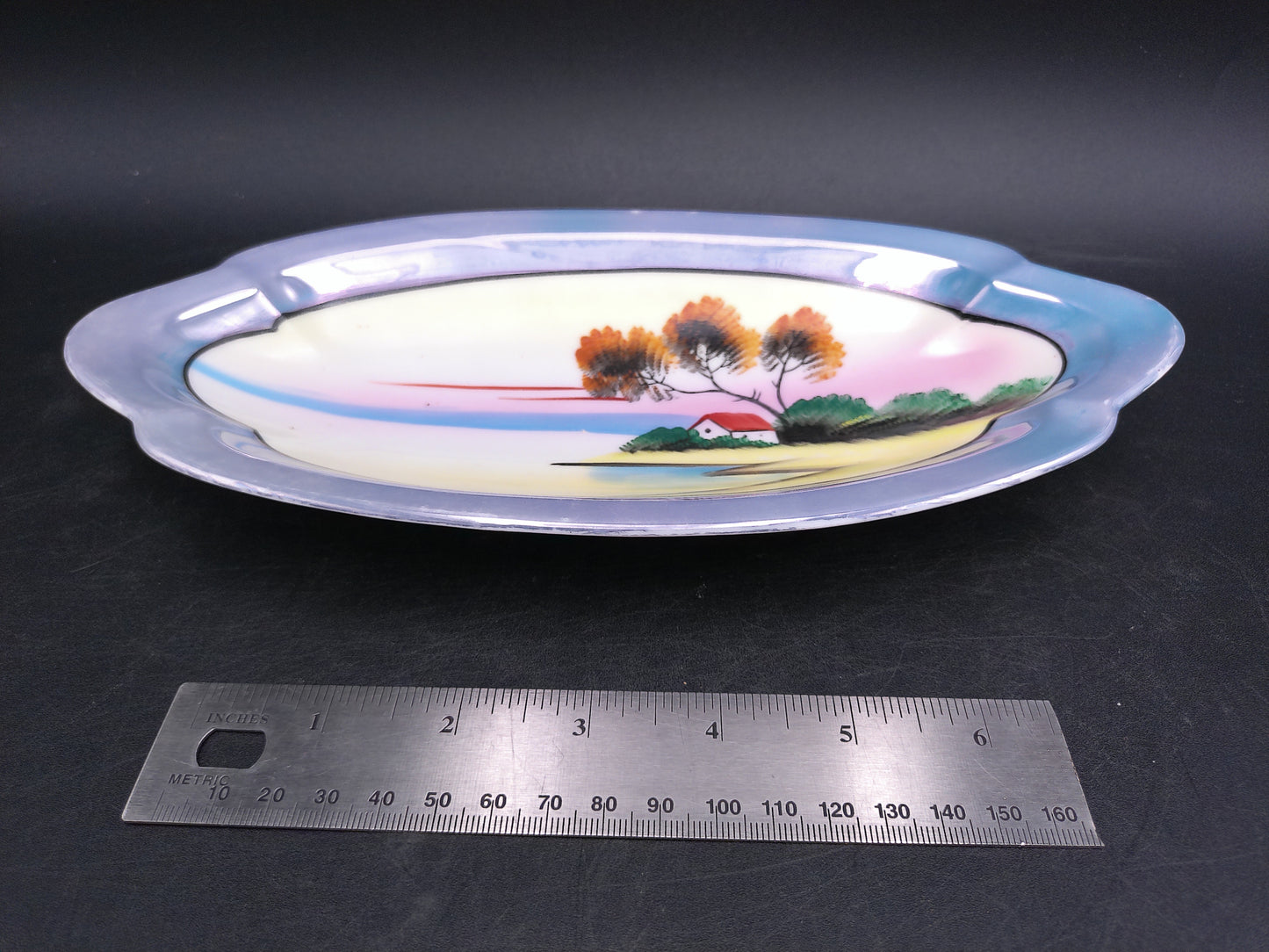 Japanize Japan Lusterware Plate Tray Island Design