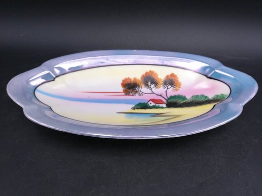Japanize Japan Lusterware Plate Tray Island Design