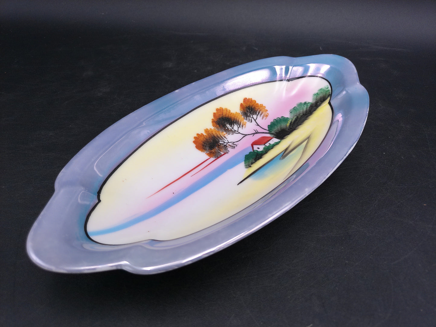 Japanize Japan Lusterware Plate Tray Island Design