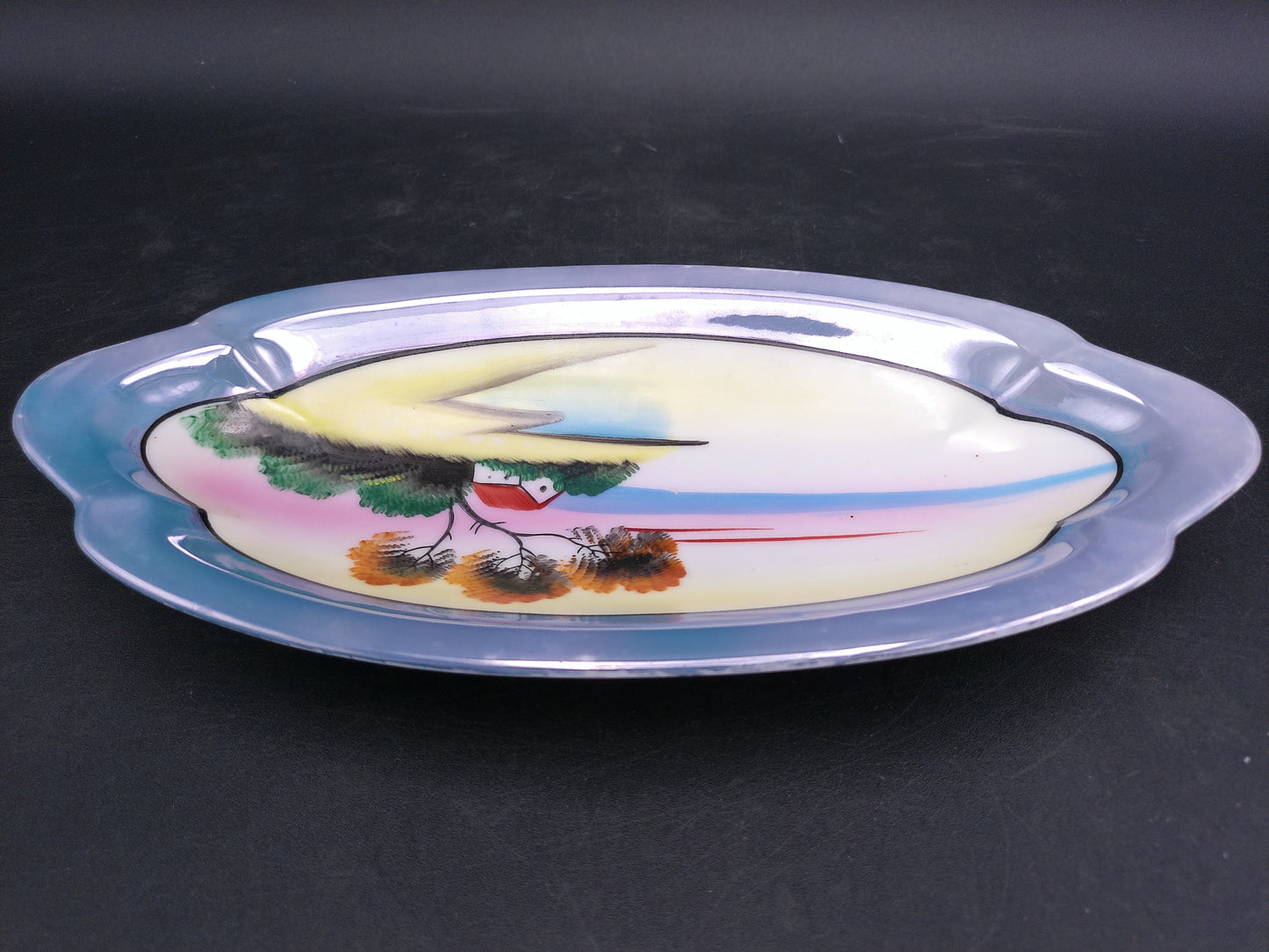 Japanize Japan Lusterware Plate Tray Island Design