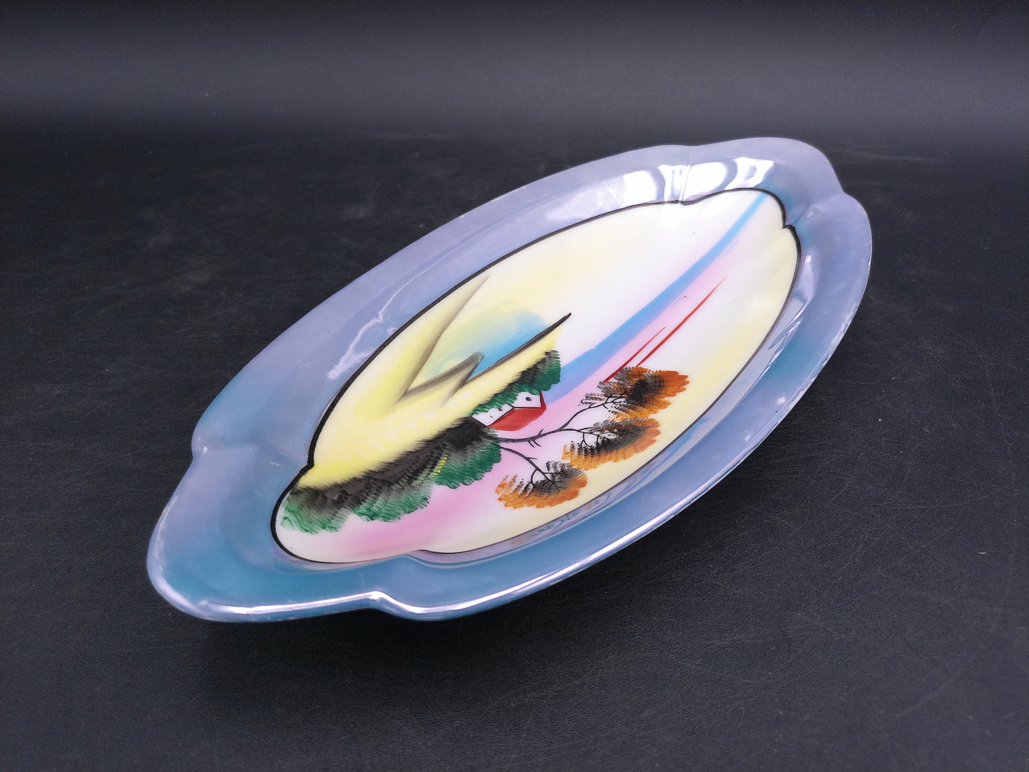 Japanize Japan Lusterware Plate Tray Island Design