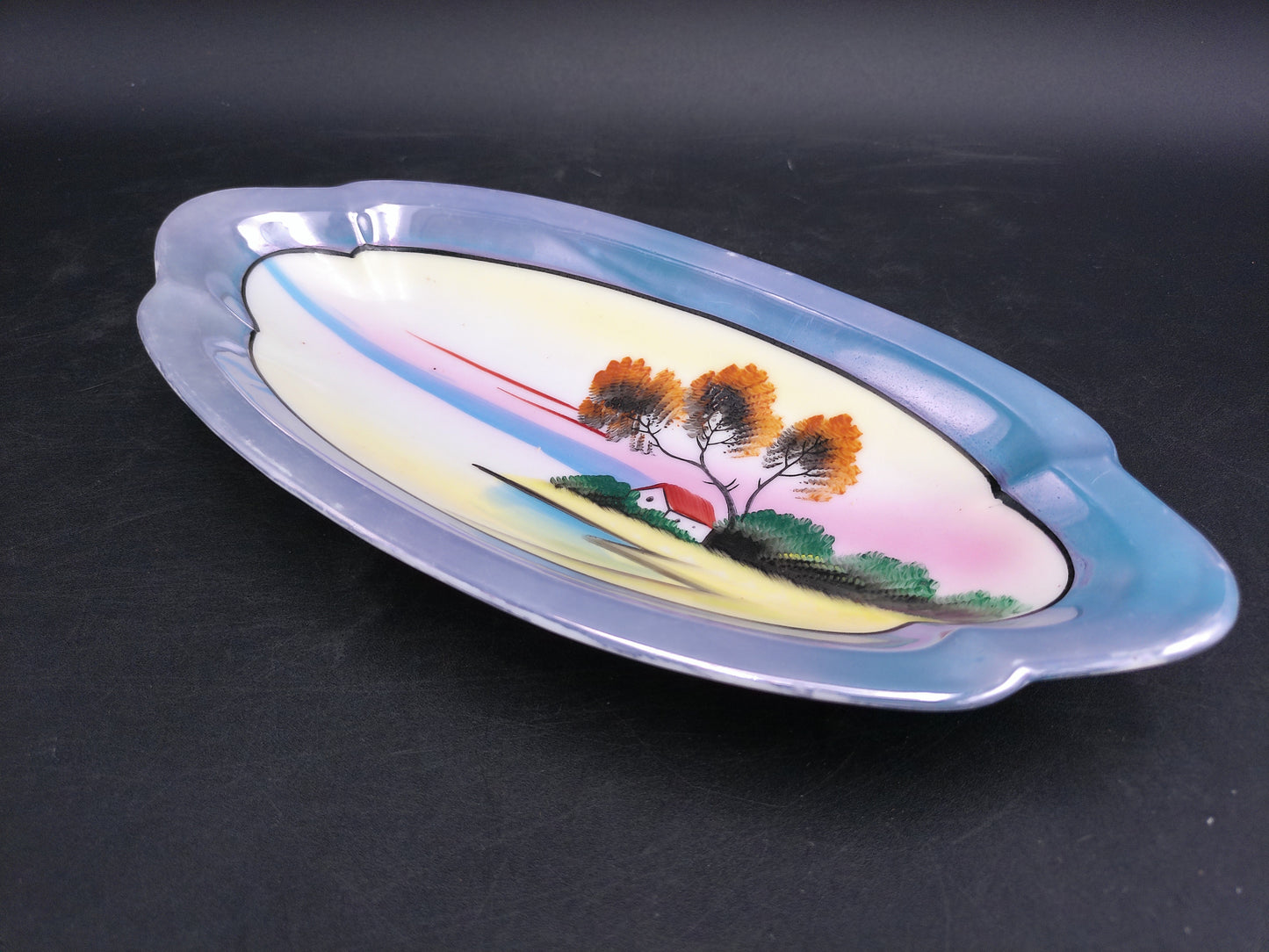 Japanize Japan Lusterware Plate Tray Island Design
