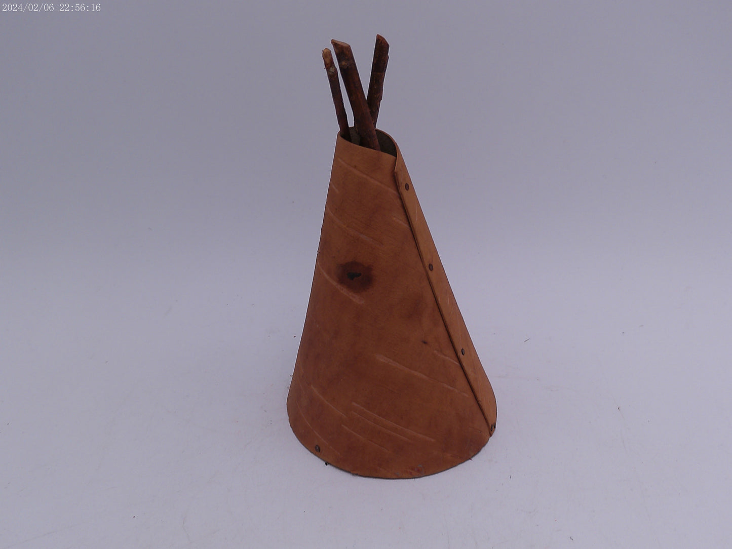 Vintage Indian Hand crafted  Leather Miniature Teepee Tent