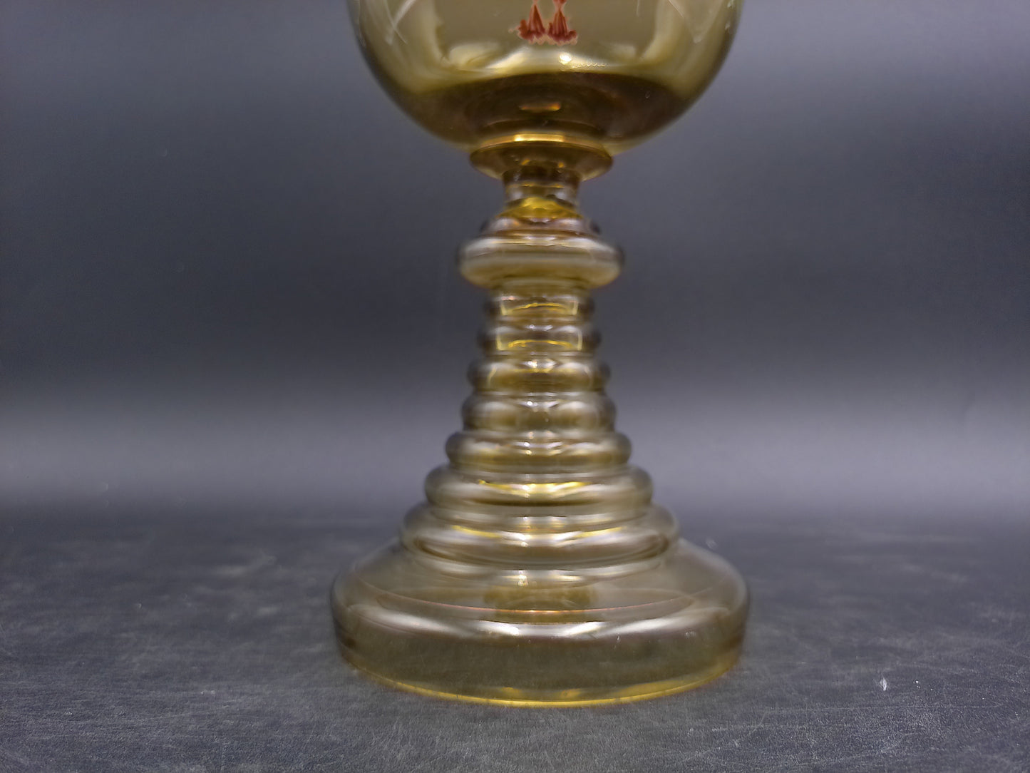 German Goblet Roemer German Wine Glass Hand Painted Vintage