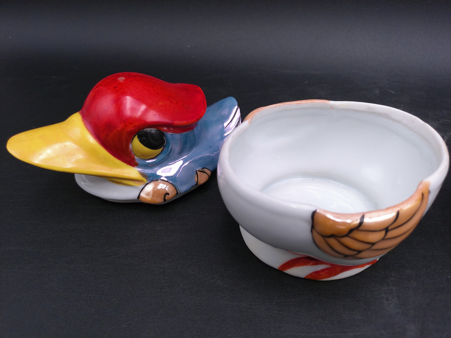 Blue Bird Big Beak Sugar Bowl Creamer Seagull Pelican Bird Creamer Pitcher