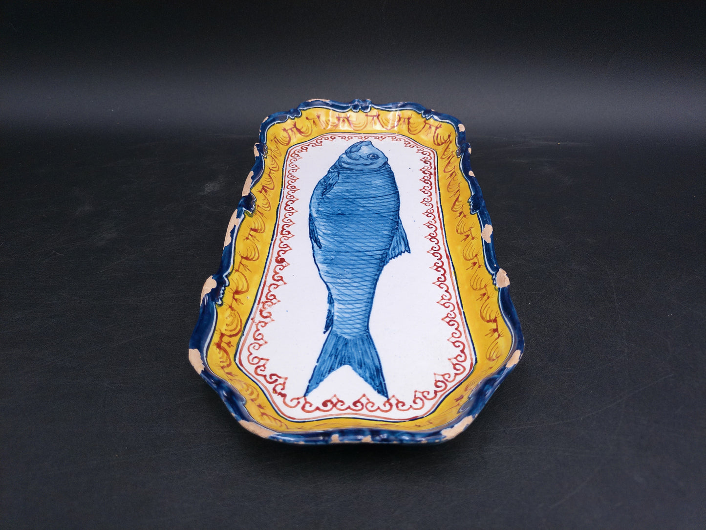 Royal Tichelaar Makkum Blue Beautiful Rare Herring Dish Japan