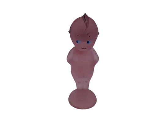 Kewpie Glass 1981 Pink Frosted 6 1/2" Naked Kewpie Doll Figurine Paperweight