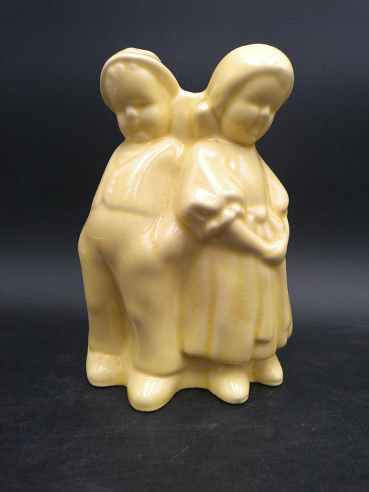 Cameron Pottery Vase Dutch Boy and Girl Planter