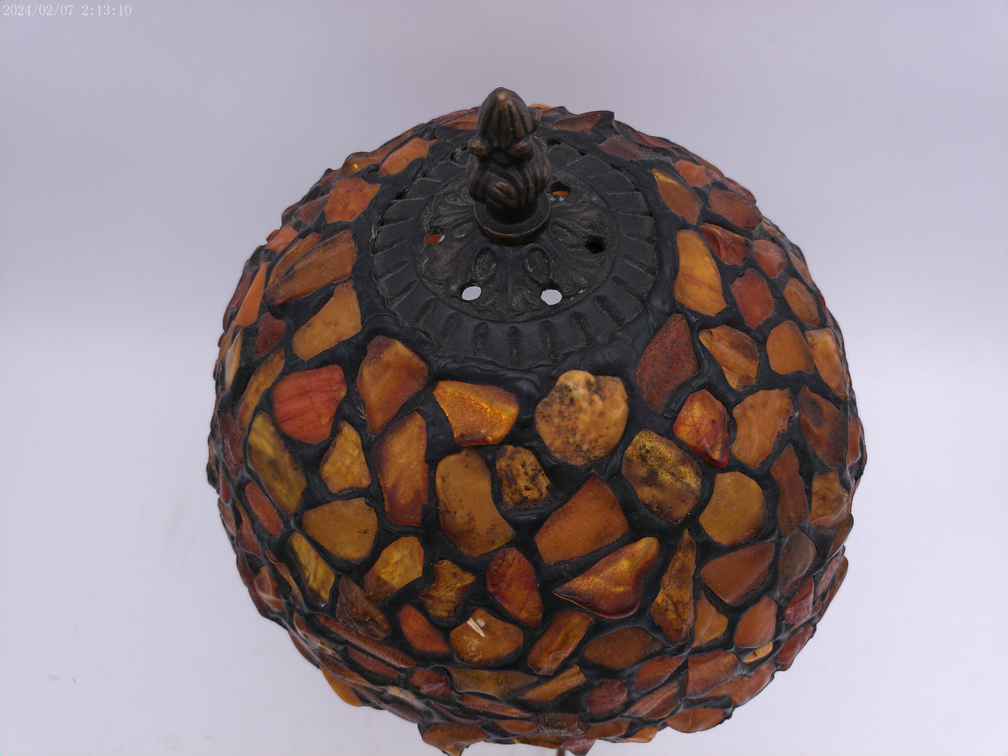 Amber Tiffany Small Lamp Stained glass