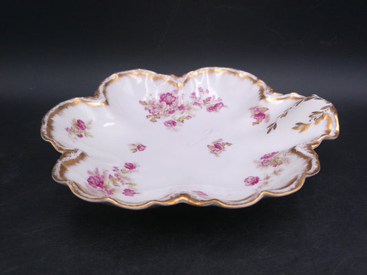 Haviland & Co France Gold Rim Plate Relish Dish Vintage