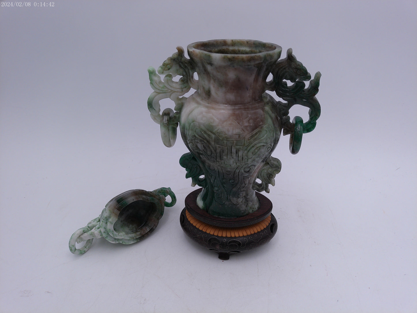 antique Chinese carved incense burner soapstone  Vase