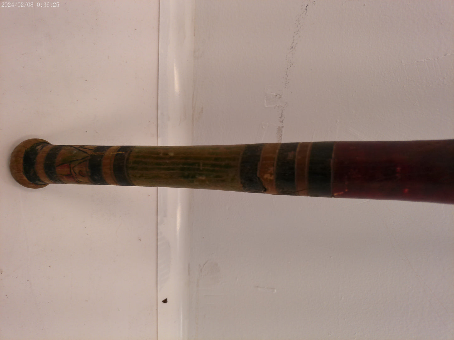 Hand Carved Aztec  Pinata Mexican Hand Painted Wooden Baseball Bat