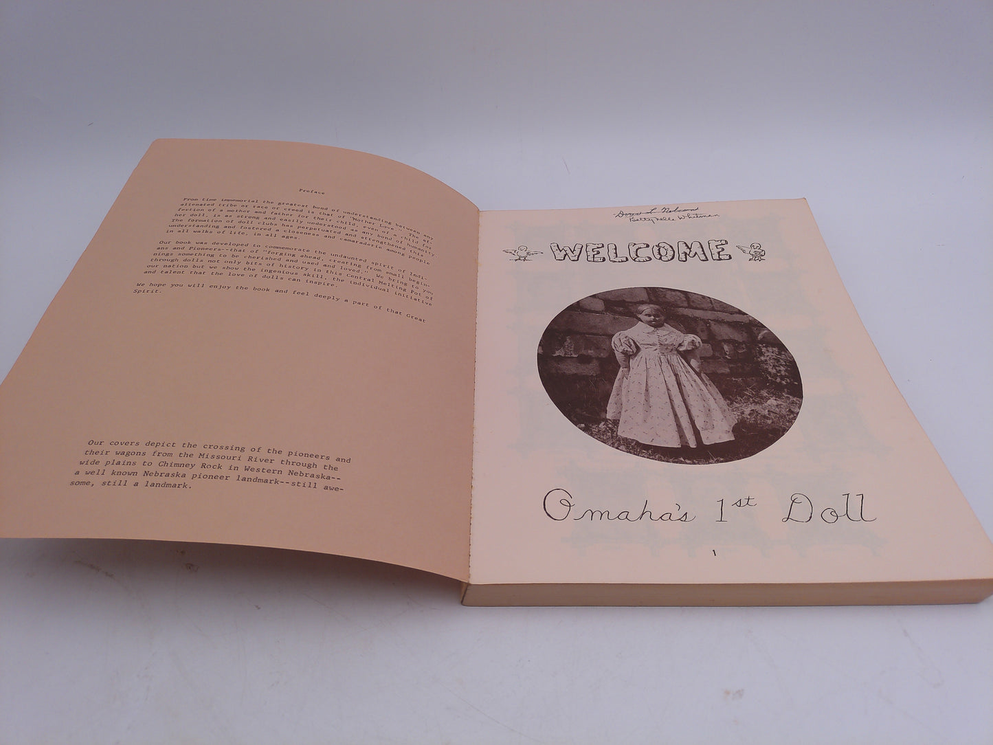 Book by Betty Whitman Omaha's 1st Doll Book Signed