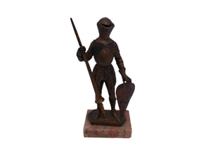 Medieval Knight Suit Armor Statue Shield Joust   on Marble base