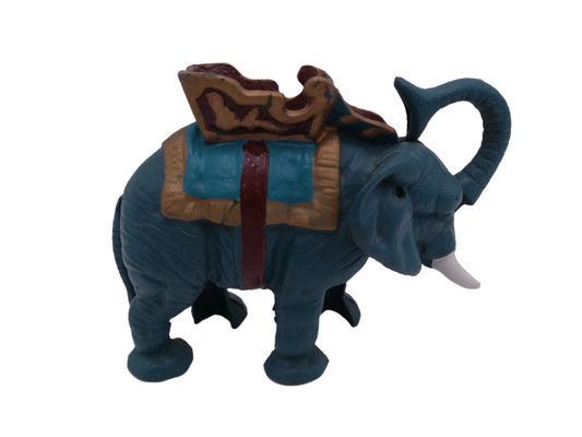 Vintage Interactive Cast Iron Mechanical Elephant Bank Moveable Trunk & Tail
