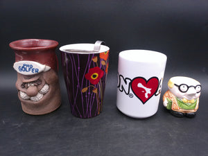Coffee Tea cup Mug Vintage NY Golf set of 4 different cups