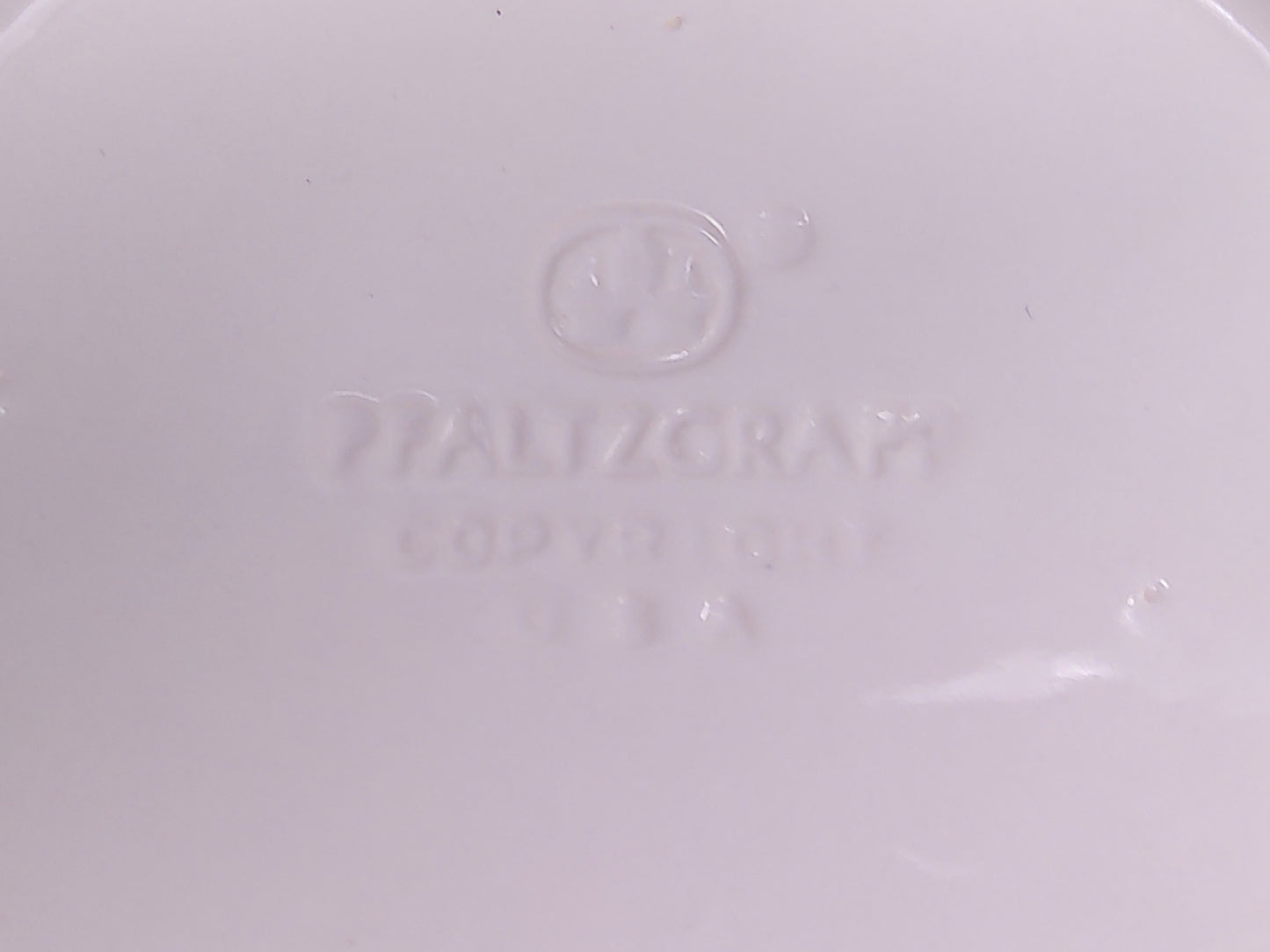 Pfaltzgraff Heritage White plates set of 8 and Tea Cup Vintage