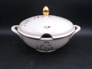 Gold Rings and Top Bavaria Elfenbein Porzellan Brand Bowl with Lid Made in Germany