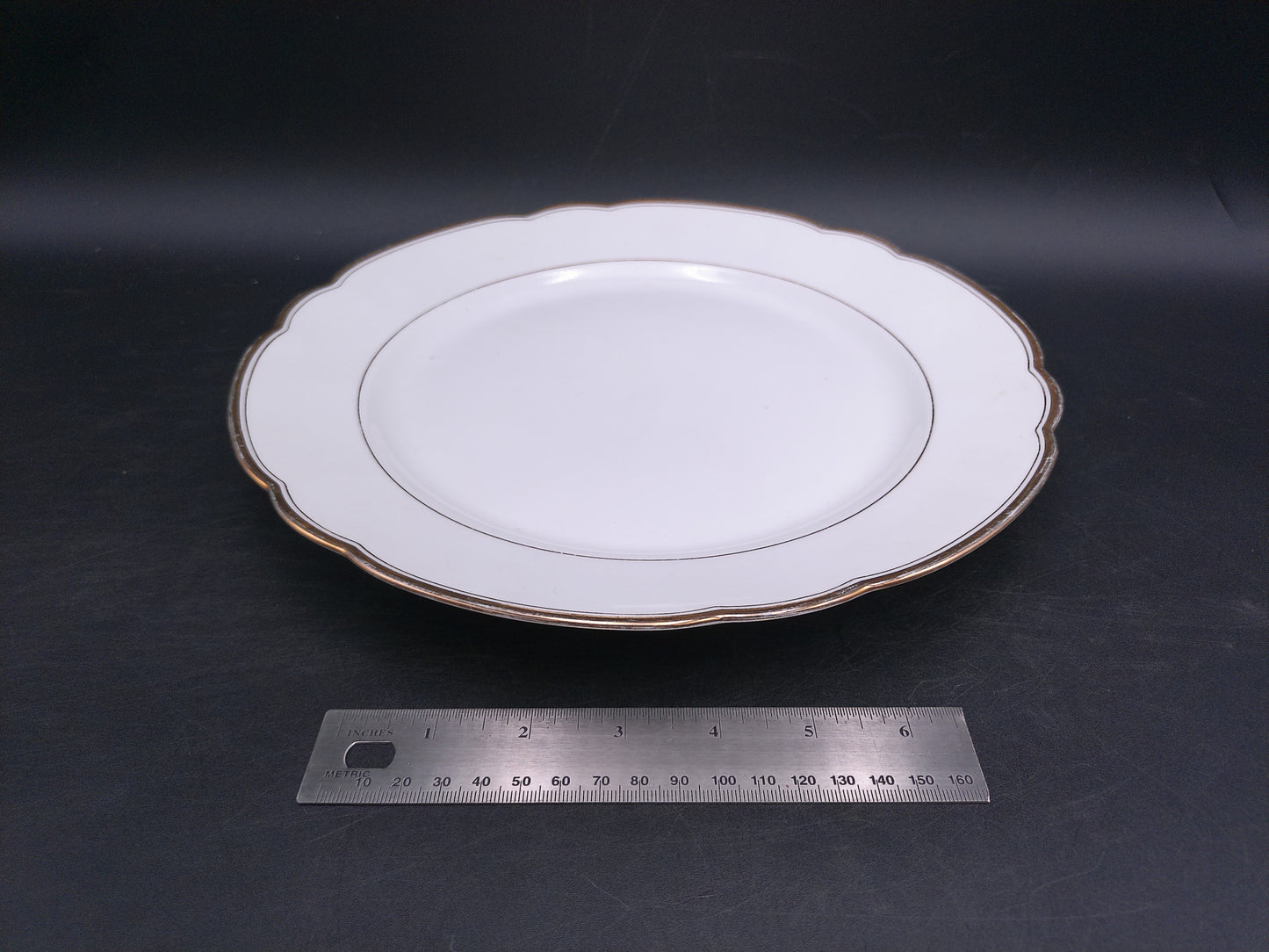 Gold Rim Dinner Plate Famag Schonwall Bavari Brand Vintage