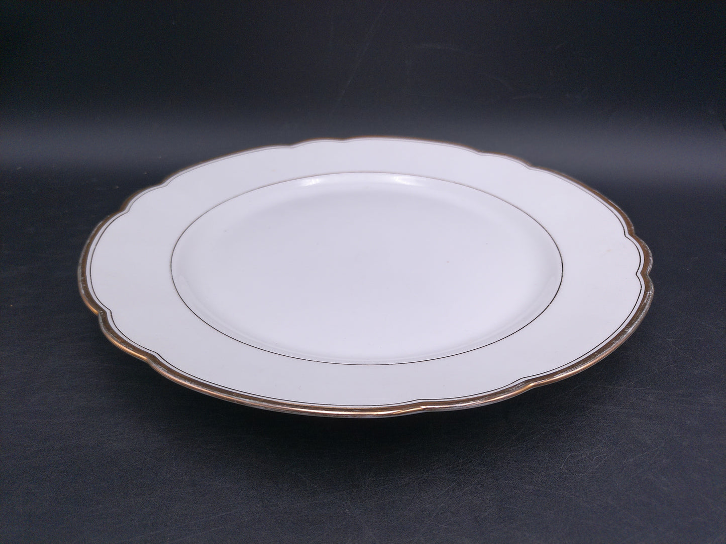 Gold Rim Dinner Plate Famag Schonwall Bavari Brand Vintage