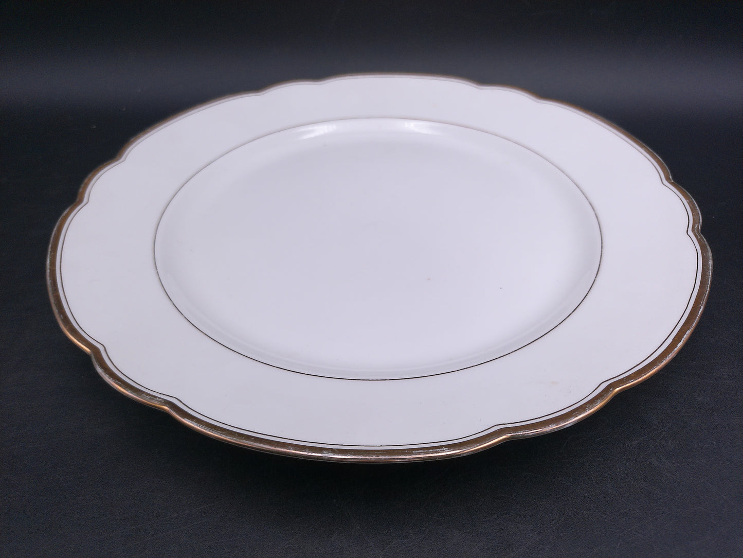 Gold Rim Dinner Plate Famag Schonwall Bavari Brand Vintage