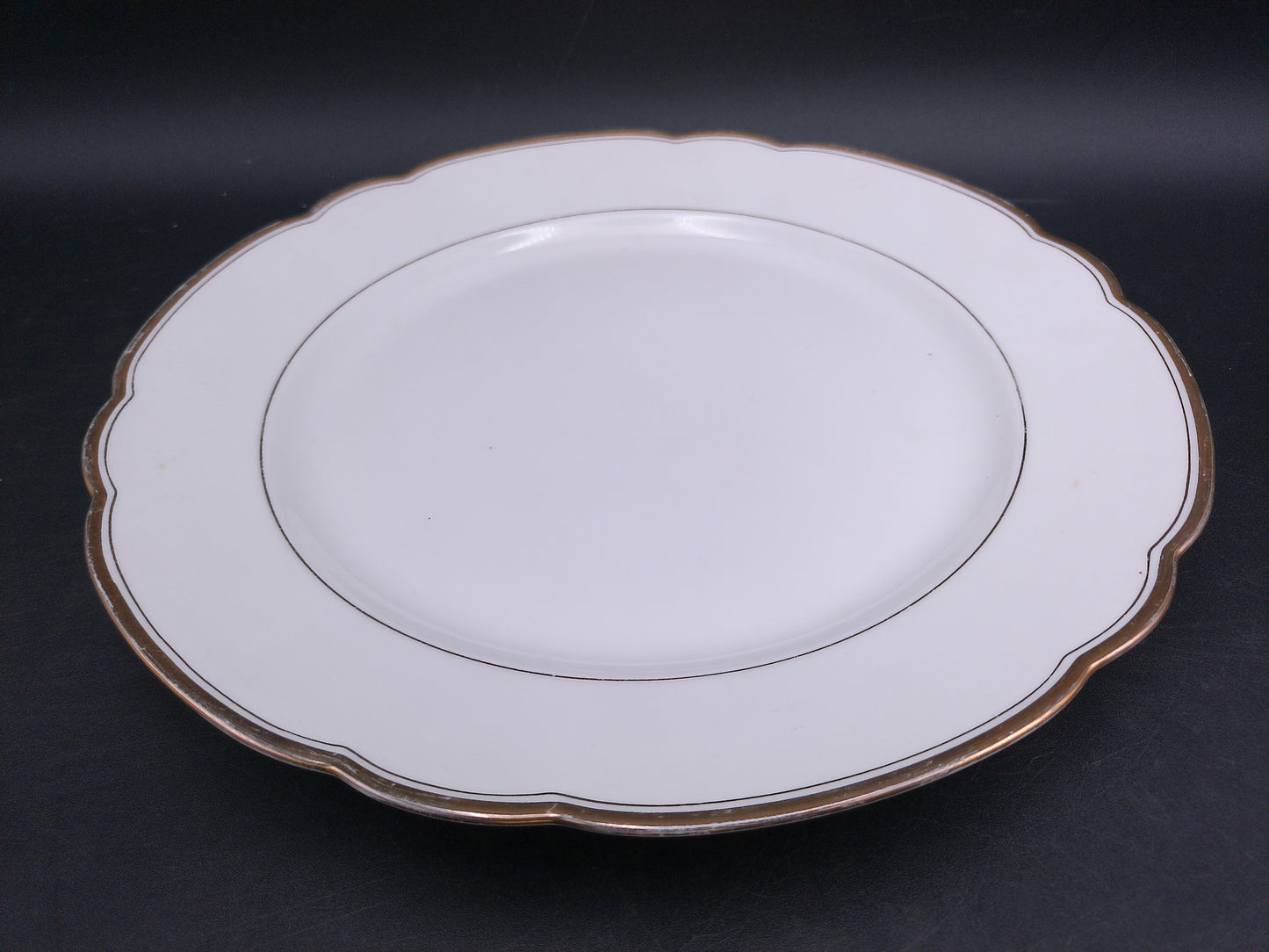 Gold Rim Dinner Plate Famag Schonwall Bavari Brand Vintage