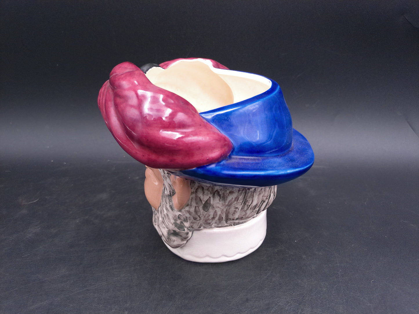 Henry Vlll Head Planter Vase 1980s  Vintage Hand Painted