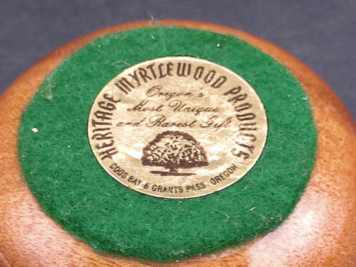 Myrtle Wood  Paper Weight Mid-Century Oregon Myrtlewood solid wood