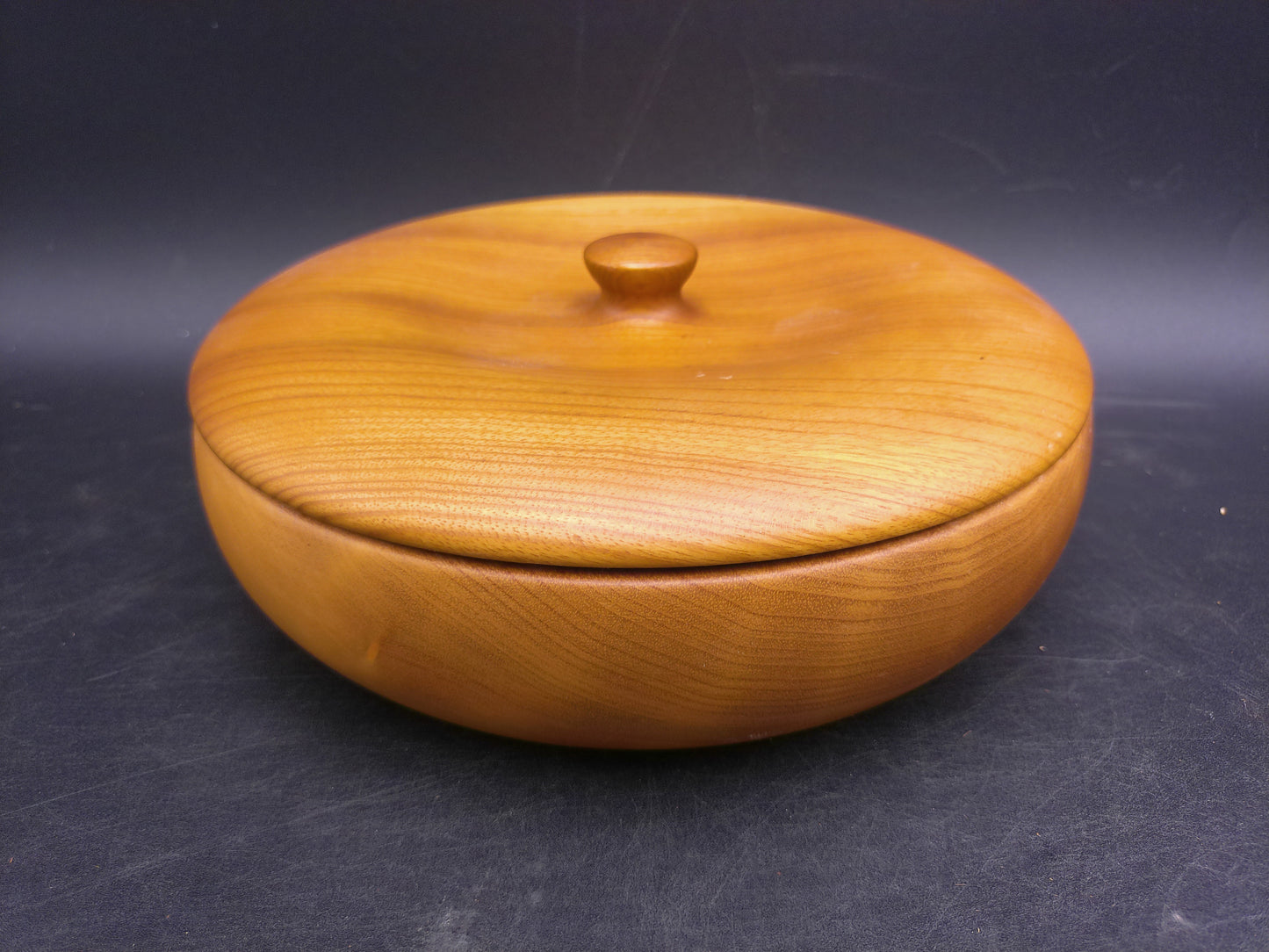 Myrtlewood Wooden Bowl  with Lid Hand Made in Oregon Vintage