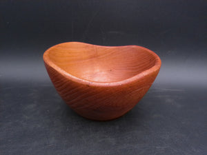Wooden Teak Bowl Hand Made  Vintage