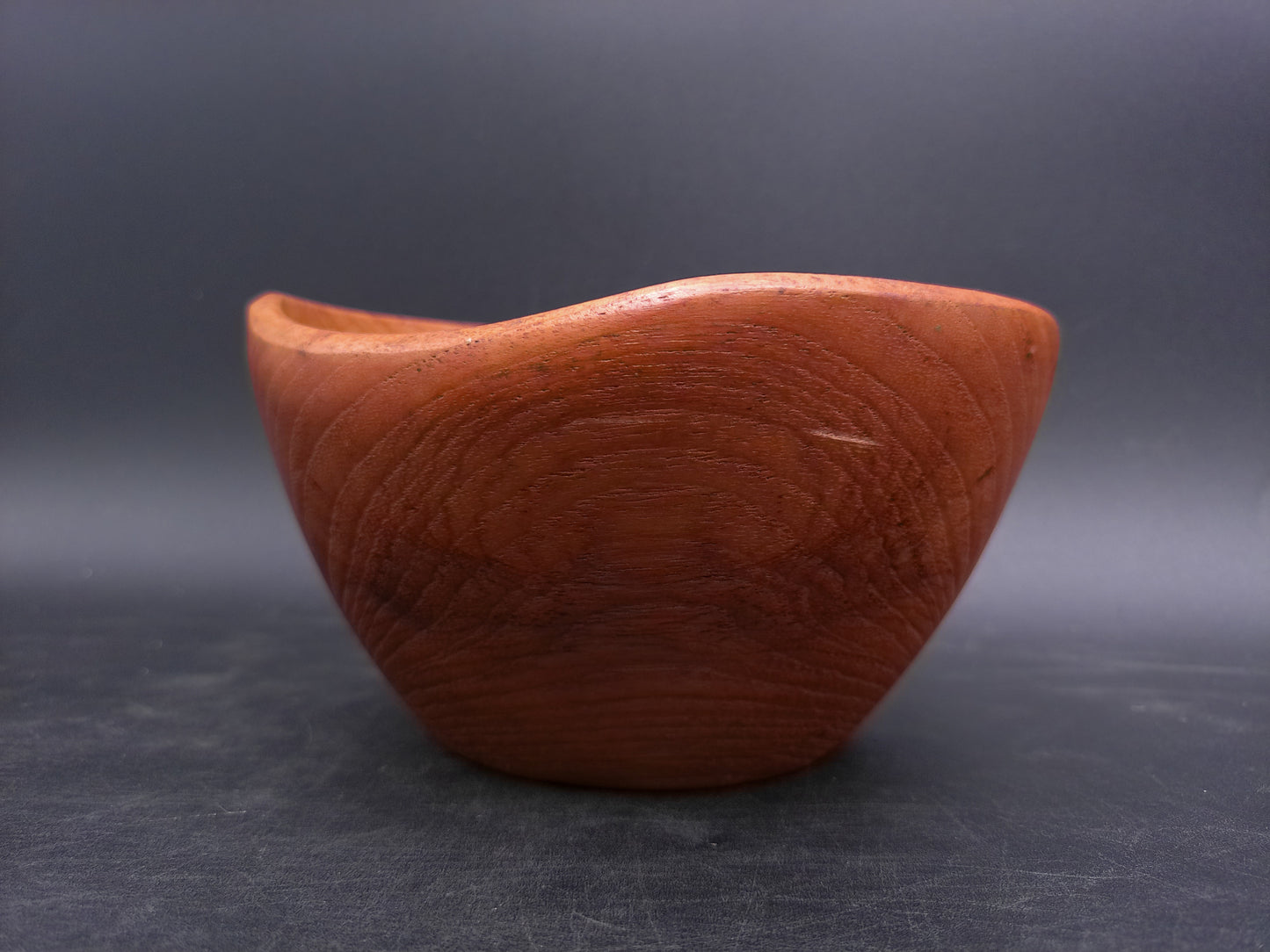Wooden Teak Bowl Hand Made  Vintage