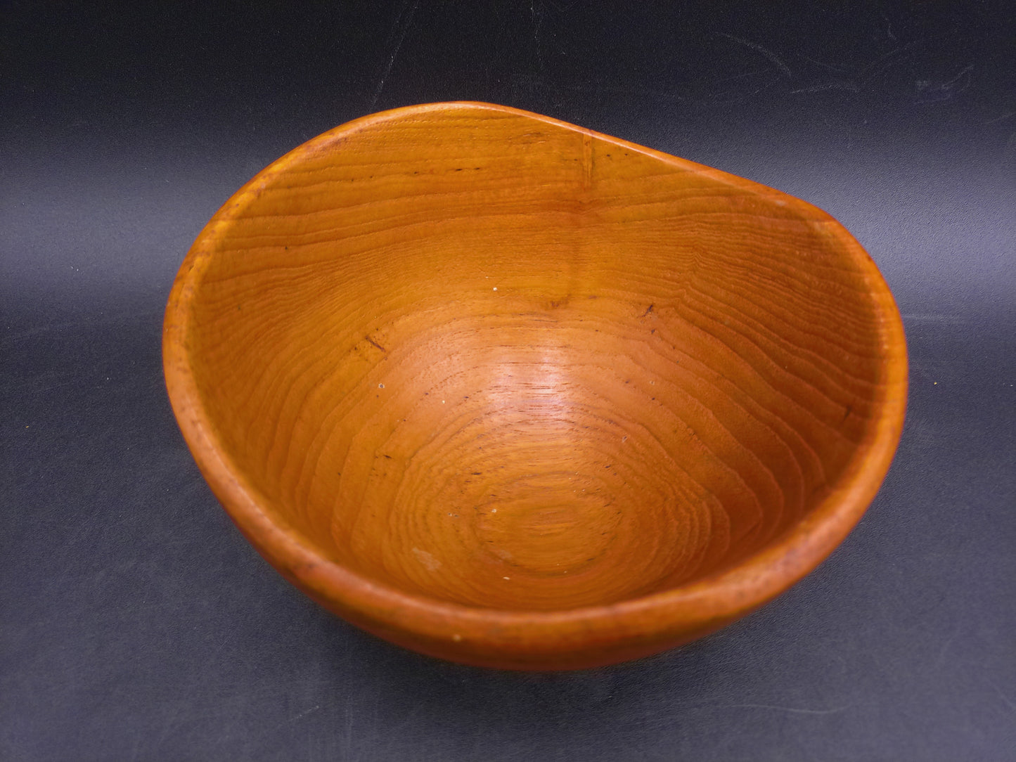 Wooden Teak Bowl Hand Made  Vintage
