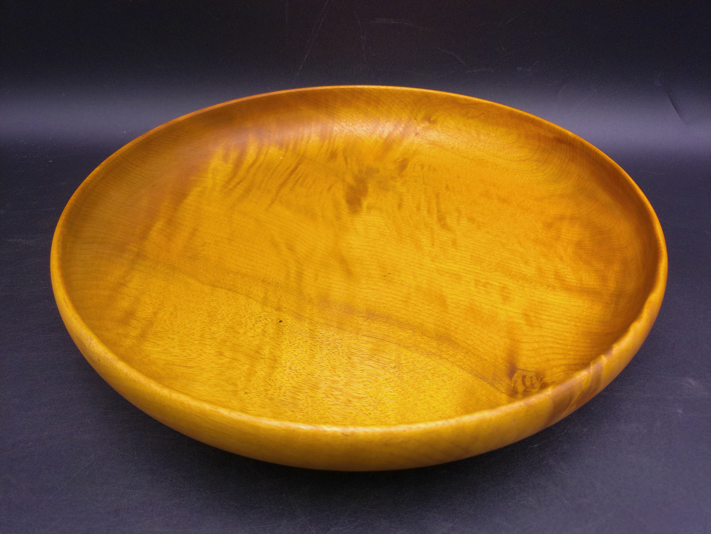Myrtlewood Large Round Serving Tray Bowl Dish Hand Made Vintage made in Oregan