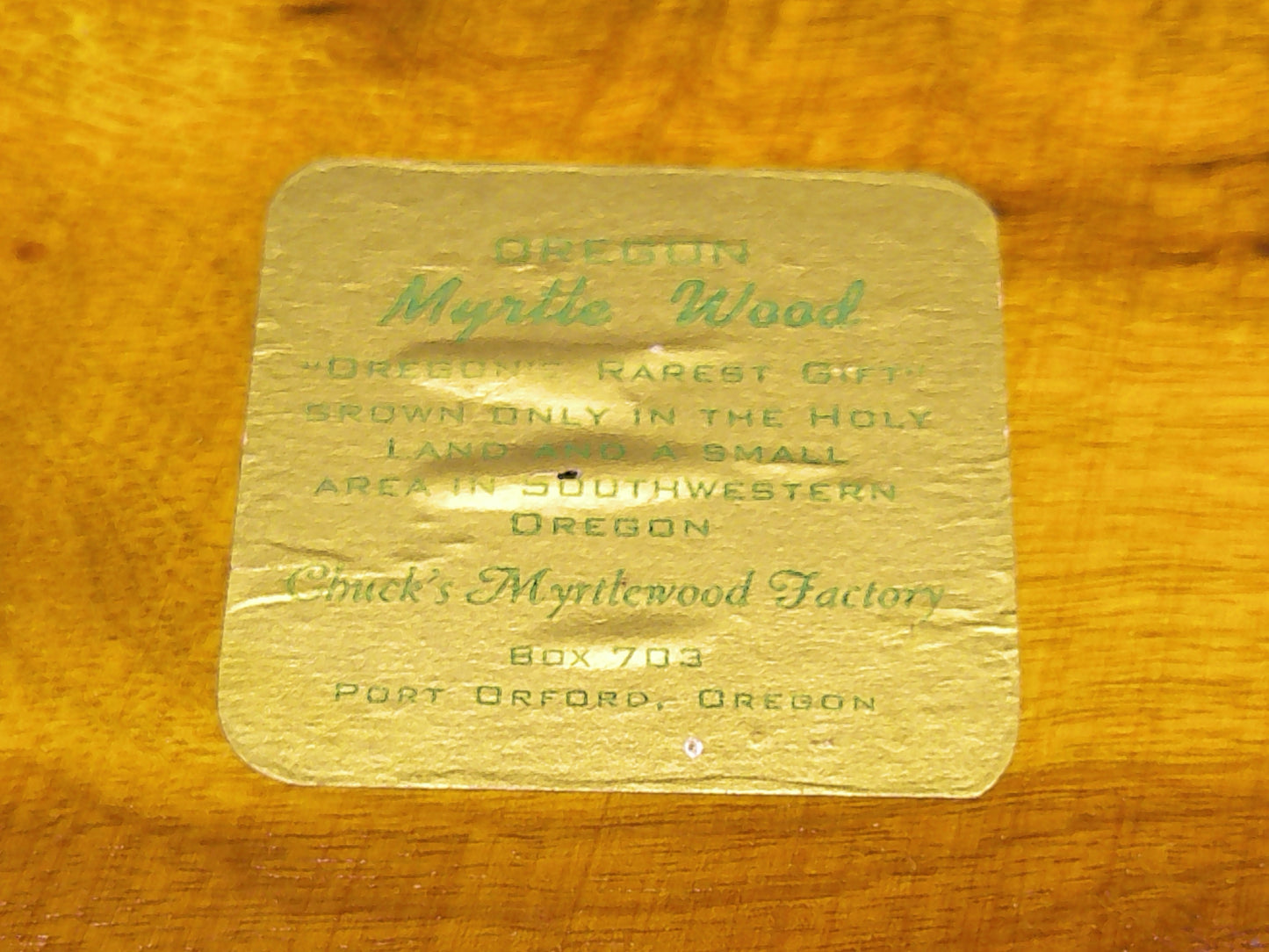 Myrtlewood Large Serving Bowl Hand Made Vintage Chucks Myrtlewood