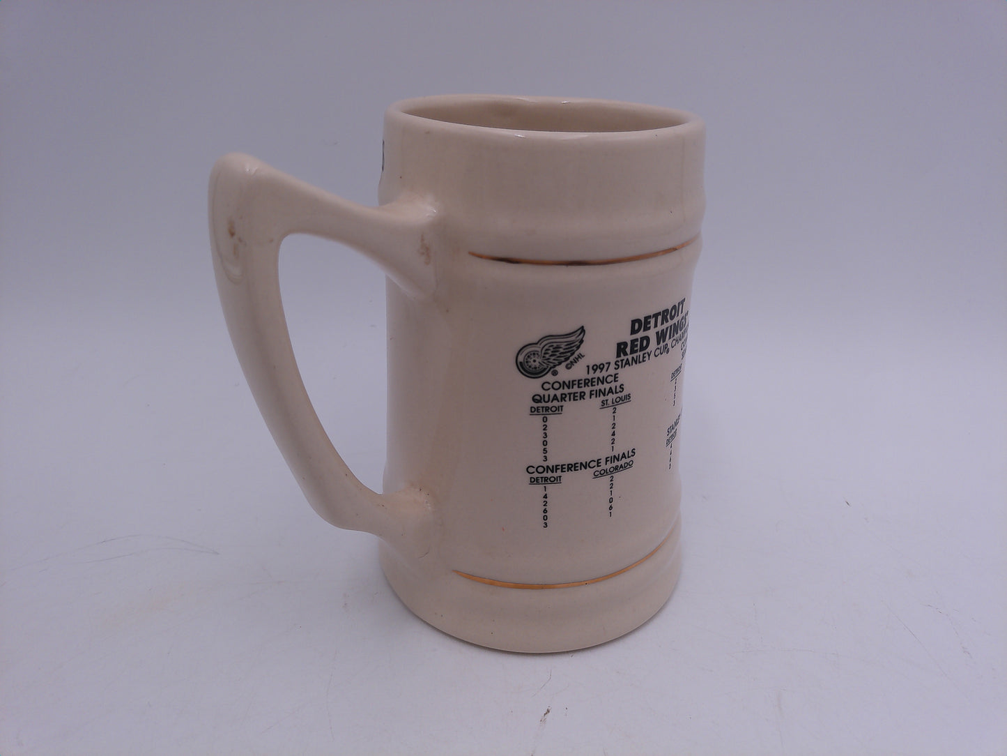 Beer Stein Mug Detroit Red Wings  Hockey 1997 Stanley Cup Champions NHL