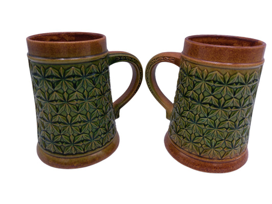 Beer Mug Stein Lot of 2 Made in W. Germany Model 7453