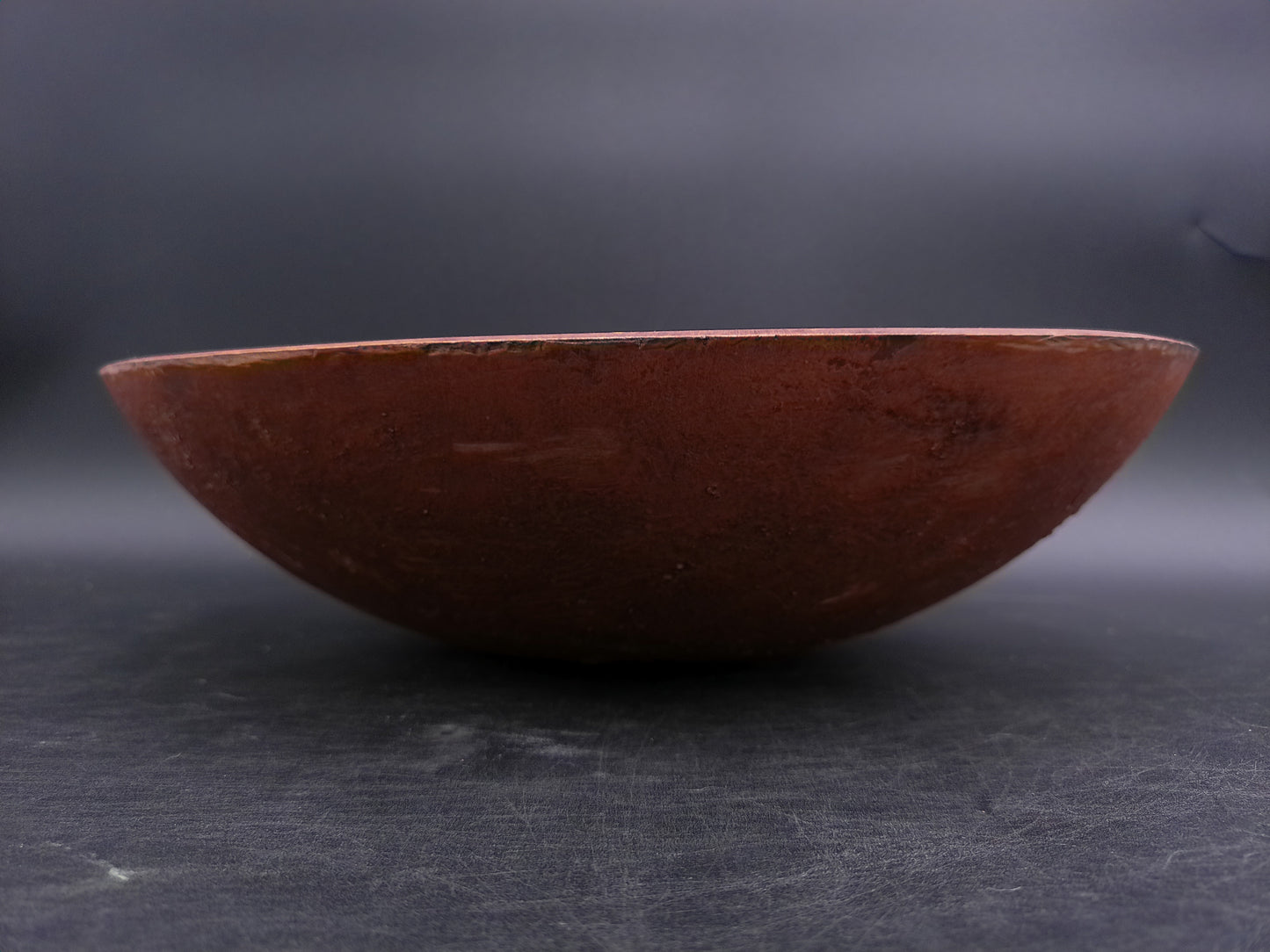 Turned Wood Wooden Bowl Vintage Rustic Country Farmhouse Farm Kitchen Home Decor