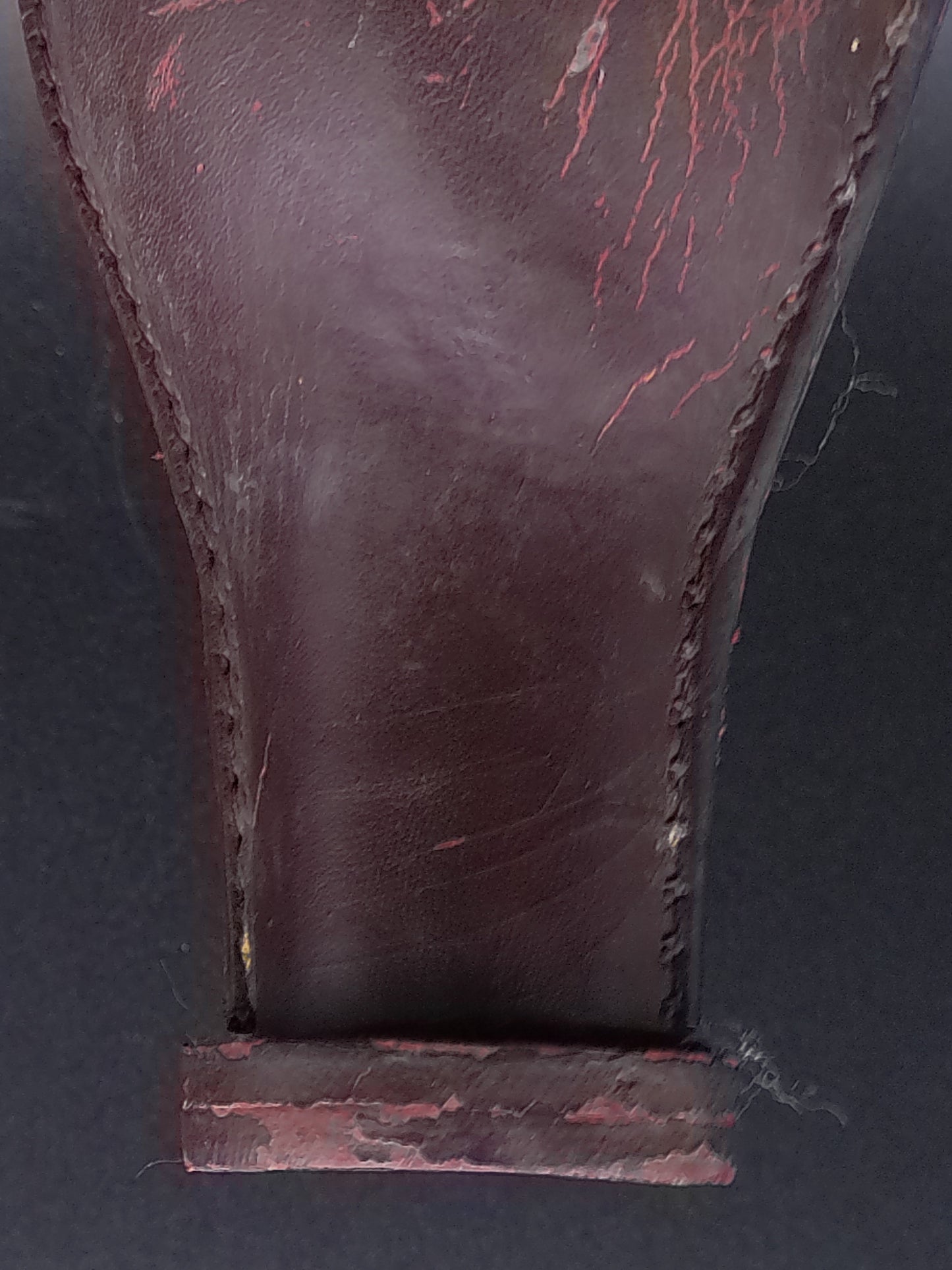 Brown Leather Pocket Billiard Pea Pool bottle Antique