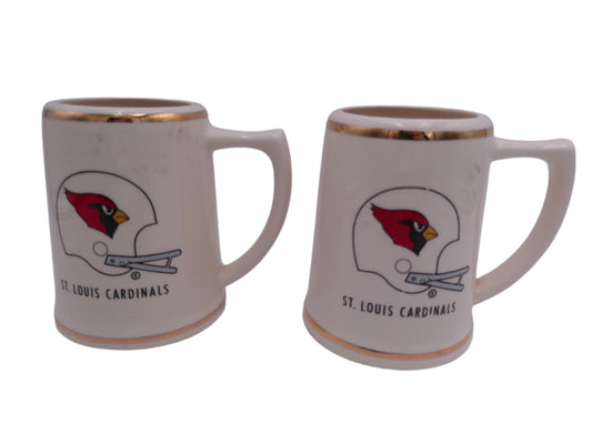 Beer Stein NFL Vintage St. Louis Cardinals Football qty 2 Vintage
