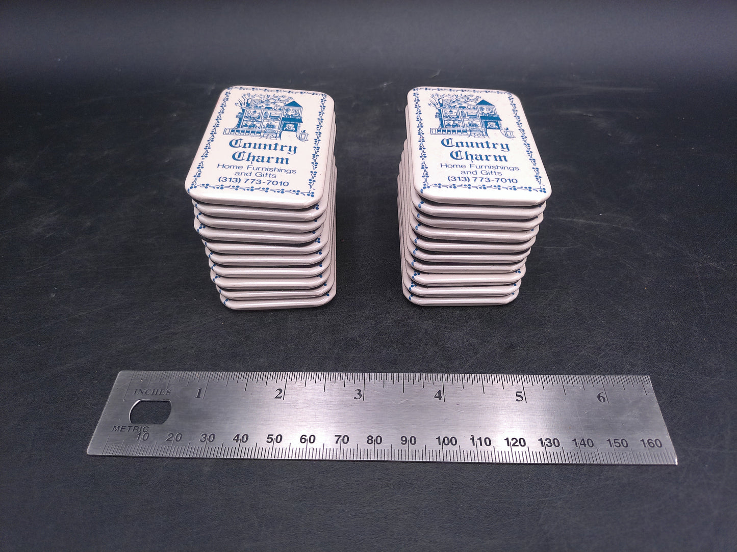 Country Charm Coasters Advertisment Set of 20 from Michigan