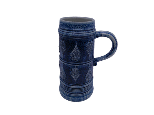 Beer Stein Made in GERZ W. Germany  Blue Cobalt color Vintage